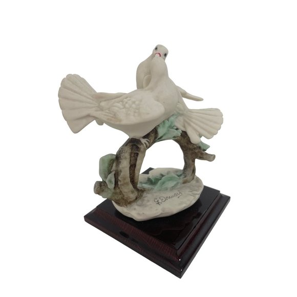 Giuseppe Armani Figurine Two Doves On A Branch Signed Vintage Sculpture Italy - Picture 4 of 15